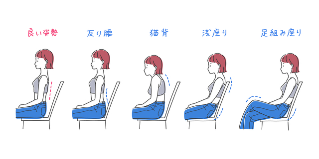 座る姿勢良い悪い