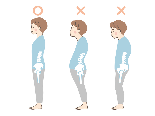 立つ姿勢良い悪い
