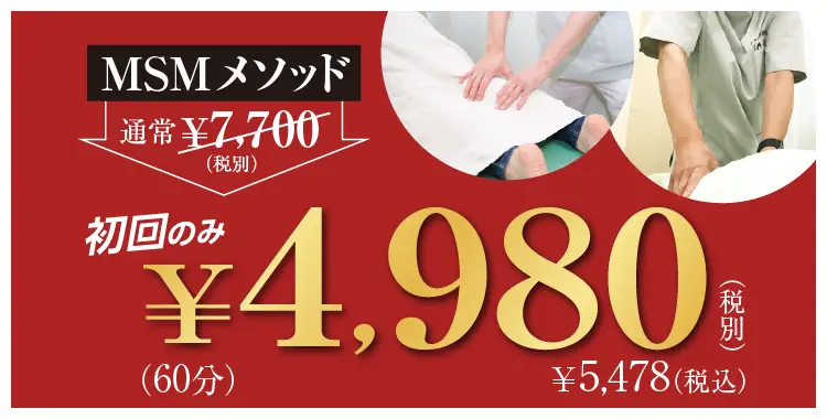 MSMメソッド 通常8,470円のところ 初回のみ5,478円
