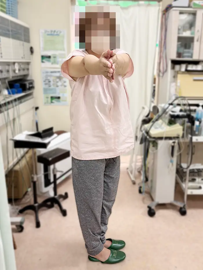 施術後、腰を捻ることができるように。